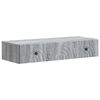vidaXL Wandmontierter Beistelltisch Graues Sonoma 87,5 x 34,5 x 17 cm
