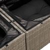 vidaXL 4-tlg. Garten-Sofagarnitur mit Kissen Grau Poly Rattan