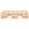 vidaXL 10-tlg. Garten-Lounge-Set Massivholz Kiefer