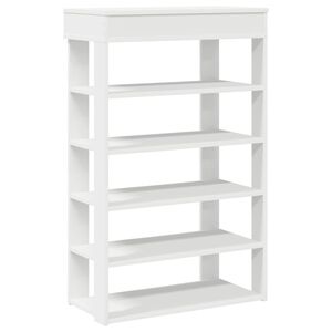 vidaXL Schuhregal Wei&szlig; 60x30x98 cm Holzwerkstoff