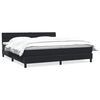 vidaXL Boxspringbett mit Matratze Schwarz 200x220 cm Samt