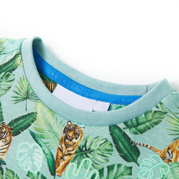 Kinder-T-Shirt Hellgr&uuml;n Melange 104