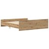 vidaXL Bettgestell ohne Matratze Artisan-Eiche 180x200cm Holzwerkstoff