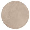 vidaXL Teppich HUARTE Kurzflor Weich und Waschbar Sandfarben &Oslash; 120 cm