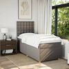 vidaXL Boxspringbett mit Matratze Taupe 80x200 cm Stoff