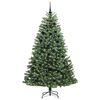 vidaXL K&uuml;nstlicher klappbarer Weihnachtsbaum mit 300 LEDs Gr&uuml;n 210 cm