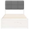 vidaXL Bettgestell mit gepolstertem Kopfteil Hellgrau 100 x 200 cm