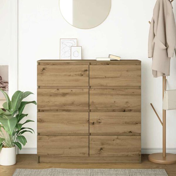 vidaXL Sideboard Artisan-Eiche 100x35x99 cm Holzwerkstoff