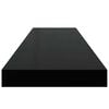 vidaXL Schweberegale 2 Stk. Schwarz 90x23,5x3,8 cm MDF