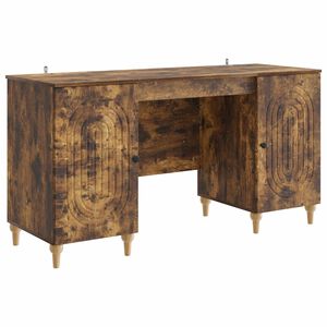 vidaXL Schreibtisch Ger&auml;ucherte Eiche 142,5 x 50 x 75 cm Holzwerkstoff