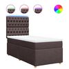 vidaXL Boxspringbett mit Matratze Dunkelbraun 80x200 cm Stoff