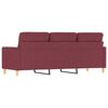vidaXL 3-Sitzer-Sofa Weinrot 180 cm Stoff