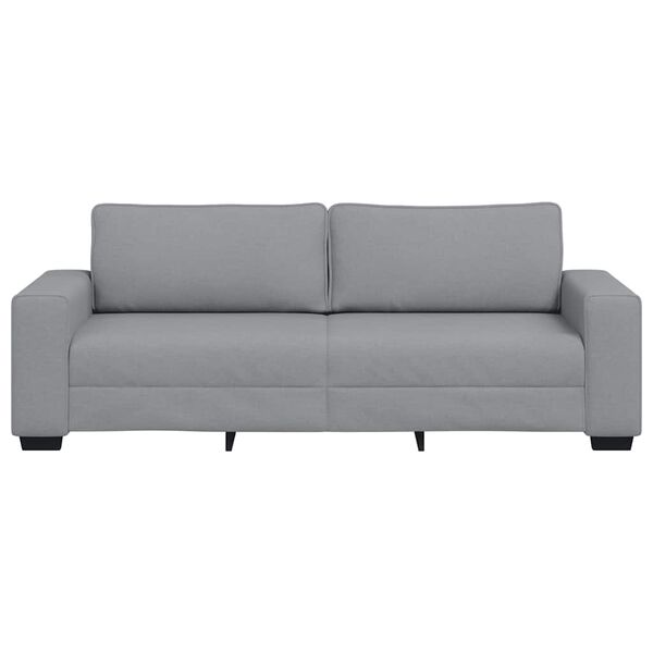 vidaXL 3-Sitzer-Sofa Hellgrau 220x77x82 cm Stoff