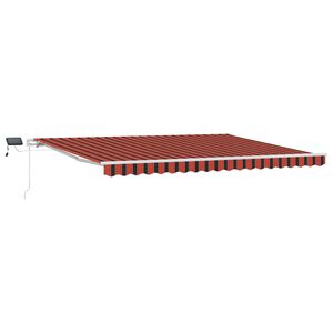 vidaXL Ausziehbare Markise Orange und Braun 450 x 300 cm