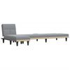 vidaXL Schlafsofa in L-Form Hellgrau 255x140x70 cm Stoff