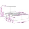 vidaXL Bettrahmen Altholz 160 x 200 cm Massives Kiefernholz