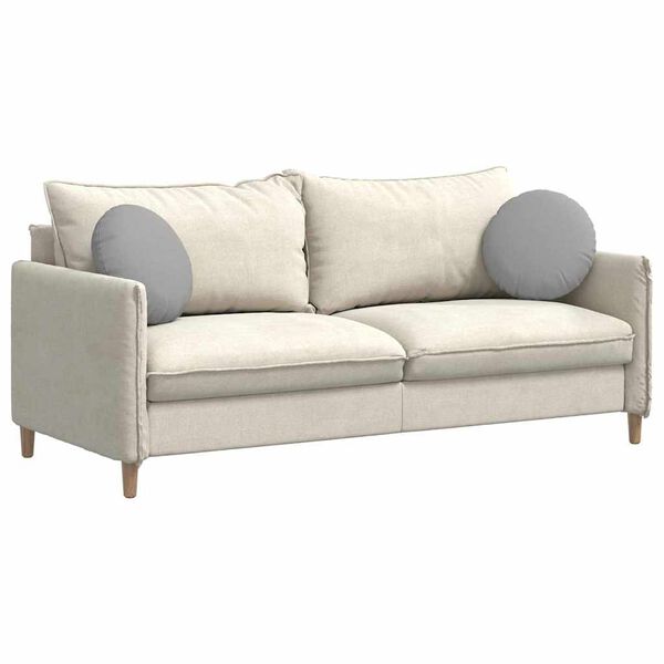 vidaXL Sitzkissen 2 pcs Wolkengrau &Oslash;40 x 13 cm Stoff