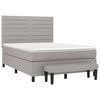 vidaXL Boxspringbett mit Matratze Hellgrau 140x200 cm Stoff