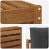 vidaXL Outdoor-Sofagarnitur mit Kissen 5 pcs Natur und Anthrazit