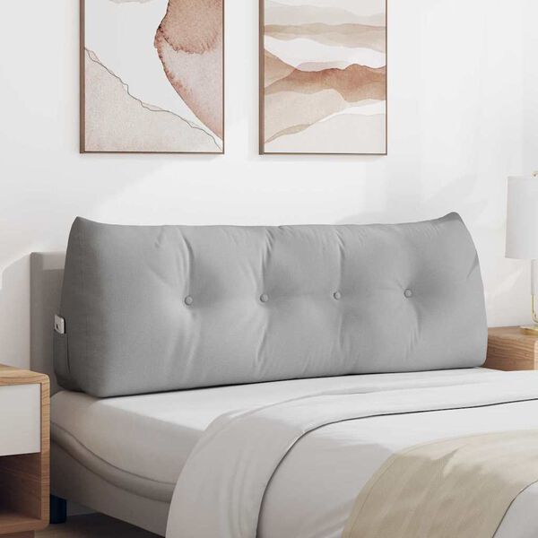 vidaXL R&uuml;cken Kissen Wolkengrau 140 x 24 x 50 cm Stoff