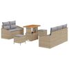vidaXL Garten-Sofa-Set 8 Stk. 7-Sitzanzahl Beige