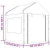 vidaXL Pavillon mit Dach Weiß 8,92x2,28x2,69 m Polyethylen