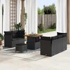 vidaXL Garten-Sofa-Set mit Kissen mit Speicher 8 pcs Schwarz