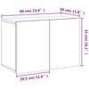 vidaXL TV-Wandschrank Betongrau 60x30x41 cm