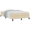 vidaXL Boxspringbett mit Matratze Creme 120 x 200 cm Stoff