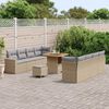 vidaXL Garten-Sofa-Set 11 pcs Beige Poly-Rattan
