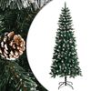 vidaXL Künstlicher Weihnachtsbaum mit Ständer Grün 210 cm PVC
