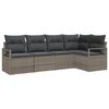 vidaXL Sofa Set 5 pcs Grau Poly-Rattan