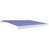 vidaXL Kassettenmarkise mit Motor 400x300 cm Blau und Wei&szlig;