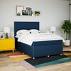 vidaXL Boxspringbett mit Matratze Blau 160x200 cm Stoff
