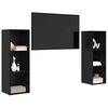 vidaXL TV-Schrankset 2 pcs Schwarz Eichen-Optik 107 x 35 x 37 cm