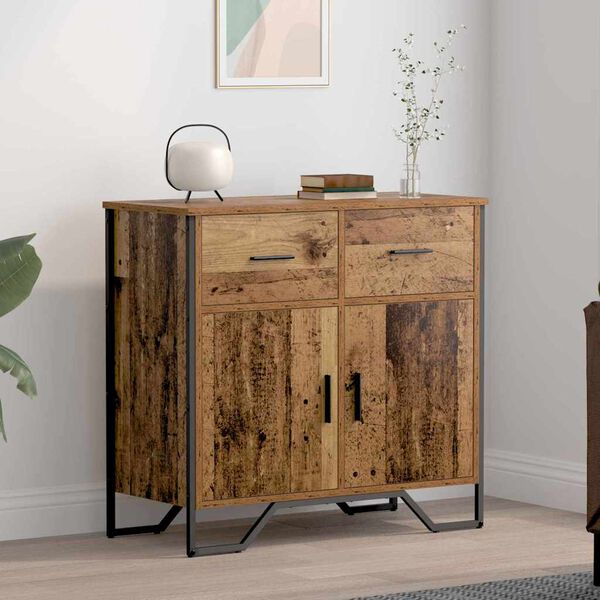 vidaXL Sideboard mit Schubladen Altholz 79,5 x 35,5 x 74,5 cm