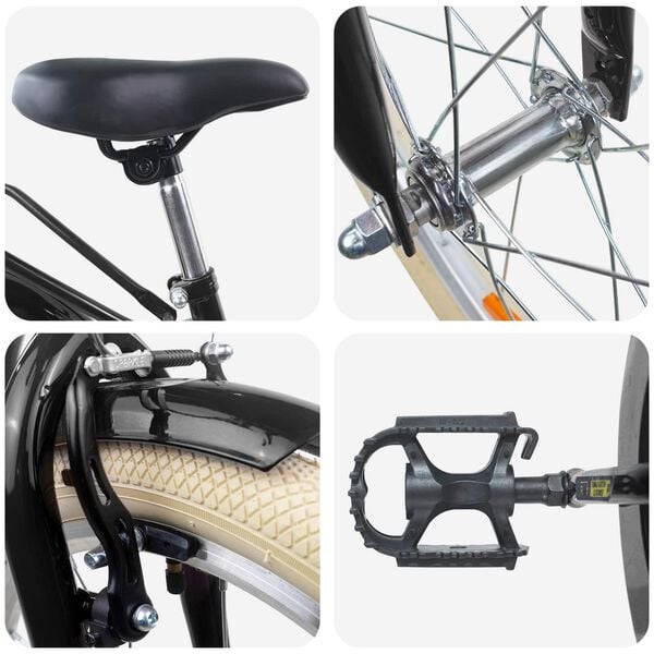 vidaXL Kinderfahrrad 20 Zoll f&uuml;r 6-11 Jahre alt Schwarz