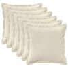 vidaXL Kissenbezug 6 stk. HOUTEN Creme 30 x 30 cm Mikrofaser Fleece