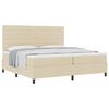 vidaXL Boxspringbett mit Matratze Creme 200 x 200 cm Stoff