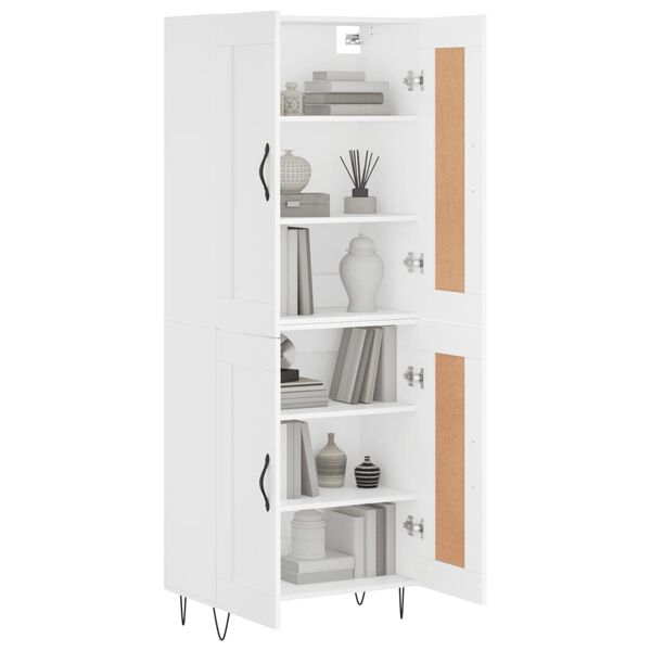 vidaXL Highboard Wei&szlig; 69,5x34x180 cm Holzwerkstoff