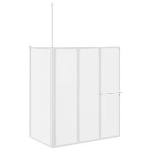 vidaXL Badewannenbildschirm Matt 120 x 70 x 137 cm Aluminium