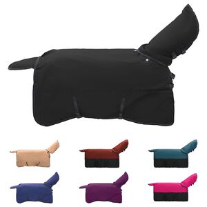 vidaXL Pferdedecke Dunkelgr&uuml;n und Schwarz 75 cm Polyester