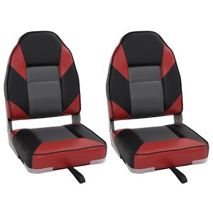 vidaXL Bootssitze 2 Stk. mit Hoher R&uuml;ckenlehne Klappbar 39x43x58 cm