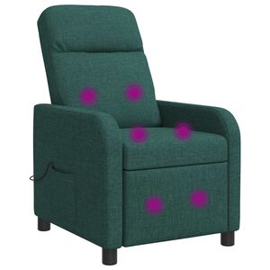 vidaXL Massage Relaxsessel Dunkelgr&uuml;n Stoff