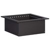 vidaXL Feuerstellenring Schwarz 60 x 60 x 25 cm Stahl