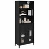 vidaXL Highboard Schwarz Eichen-Optik 69,5 x 34 x 180 cm Holzwerkstoff