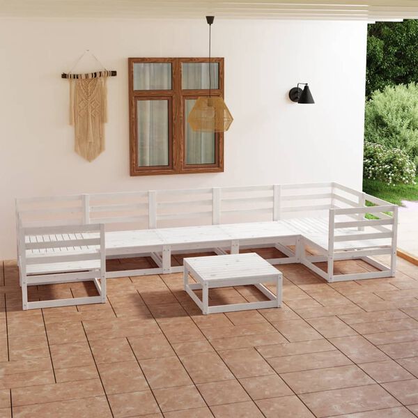 vidaXL 8-tlg. Garten-Lounge-Set Massivholz Kiefer