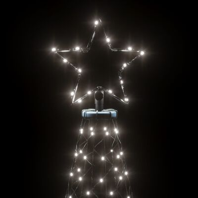 vidaXL LED-Weihnachtsbaum mit Metallstange 500 LEDs Kaltweiß 3 m