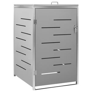 vidaXL M&uuml;lltonnenbox f&uuml;r 1 Tonne 69x77,5x112,5 cm Edelstahl