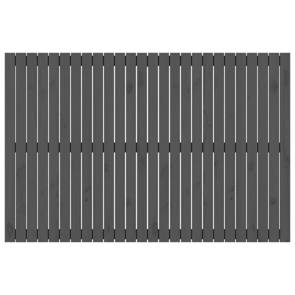 vidaXL Wand-Kopfteil Grau 166x3x110 cm Massivholz Kiefer